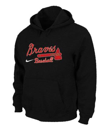 Cheap Atlanta Braves Pullover MLB Hoodie Black For Sale
