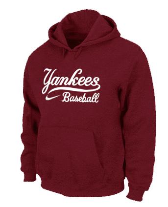 Cheap New York Yankees Pullover MLB Hoodie RED For Sale