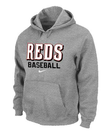 Cheap Cincinnati Reds Pullover MLB Hoodie Grey For Sale