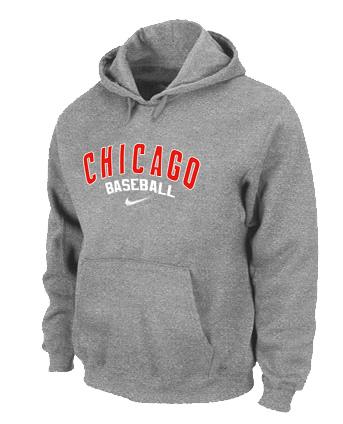 Cheap Chicago Cubs Pullover MLB Hoodie Grey For Sale