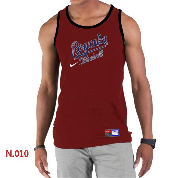 Cheap Nike Kansas City Royals Home Practice men Tank Top Red For Sale