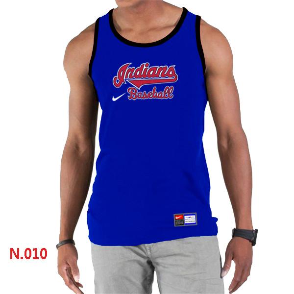 Cheap Nike Cleveland Indians Home Practice men Tank Top Blue For Sale