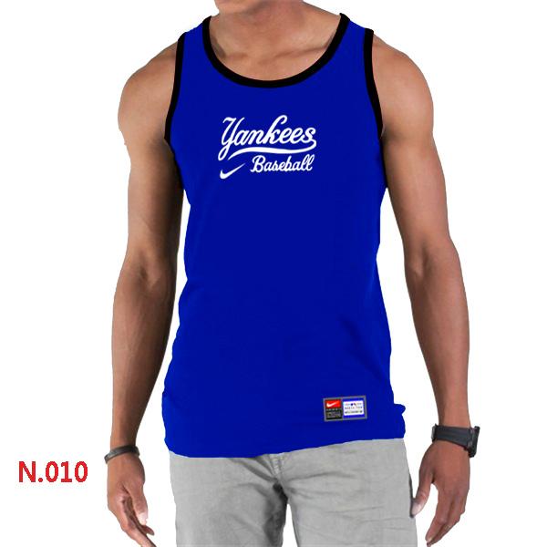Cheap Nike New York Yankees Home Practice men Tank Top Blue For Sale