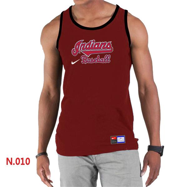Cheap Nike Cleveland Indians Home Practice men Tank Top Red For Sale