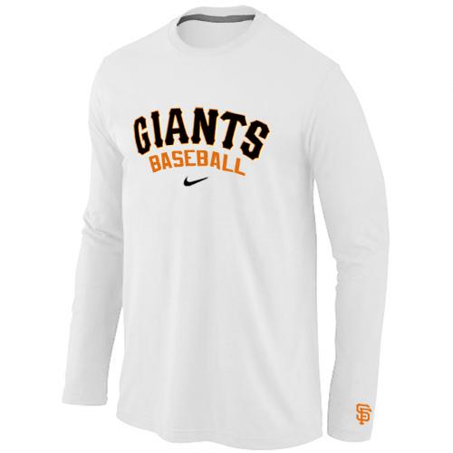 Cheap Nike San Francisco Giants Long Sleeve MLB T-Shirt White For Sale