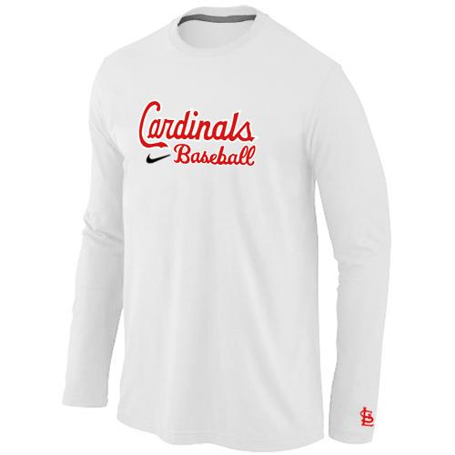 Cheap Nike St. Louis Cardinals Long Sleeve MLB T-Shirtwhite For Sale