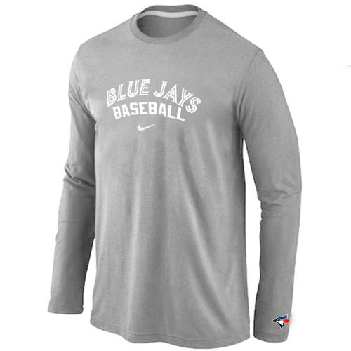 Cheap Nike Toronto Blue Jays Long Sleeve MLB T-Shirt Grey For Sale