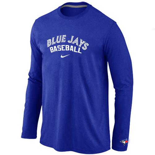Cheap Nike Toronto Blue Jays Long Sleeve MLB T-Shirt Blue For Sale