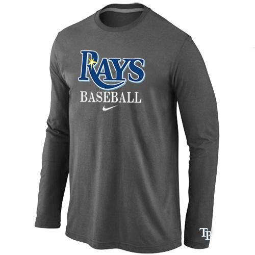Cheap Nike Tampa Bay Rays Long Sleeve MLB T-Shirt D.Grey For Sale