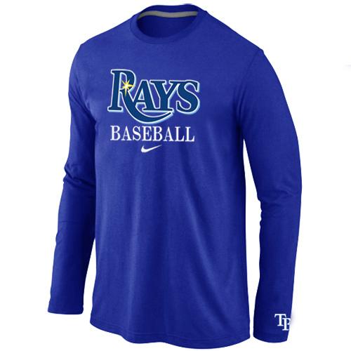 Cheap Nike Tampa Bay Rays Long Sleeve MLB T-Shirt Blue For Sale