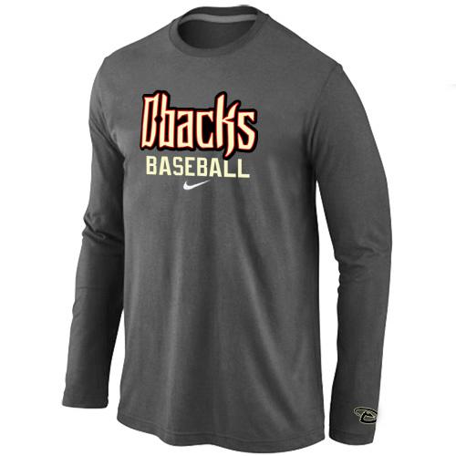 Cheap Nike Arizona Diamondbacks Crimson Long Sleeve MLB T-Shirt D.Grey For Sale