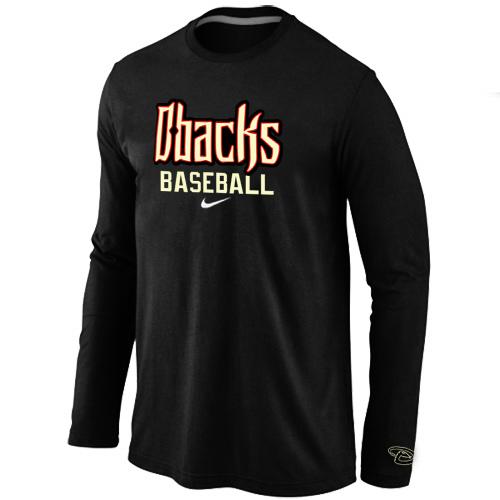Cheap Nike Arizona Diamondbacks Crimson Long Sleeve MLB T-Shirt Black For Sale