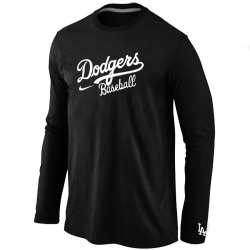 Cheap Nike Los Angeles Dodgers Long Sleeve MLB T-Shirt Black For Sale