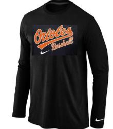 Cheap Baltimore Orioles Long Sleeve T-Shirt Black For Sale