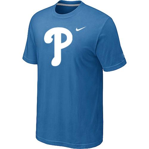 Cheap Philadelphia Phillies Heathered light Blue Nike Blended MLB Baseball T-Shirt For Sale