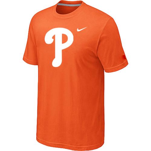 Cheap Philadelphia Phillies Heathered Orange Nike Blended MLB Baseball T-Shirt For Sale