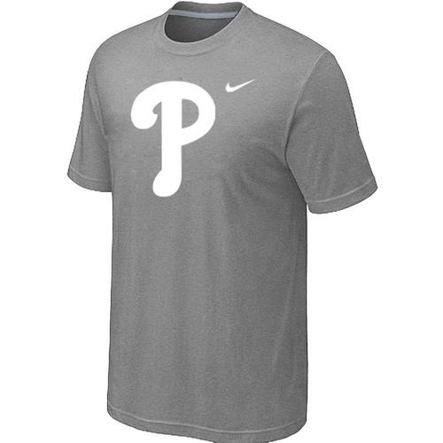 Cheap Philadelphia Phillies Heathered L.Grey Nike Blended MLB Baseball T-Shirt For Sale