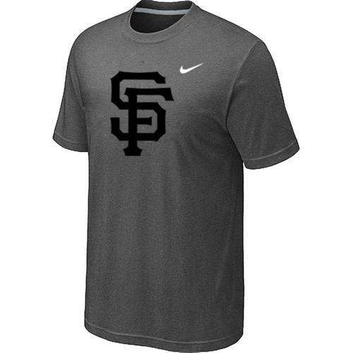 Cheap San Francisco Giants Heathered D.Grey Nike Blended MLB Baseball T-Shirt For Sale