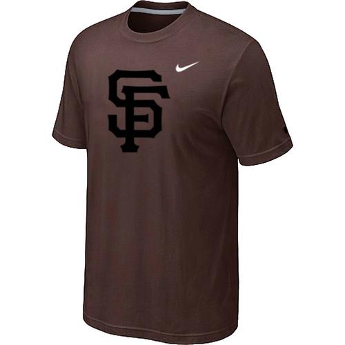 Cheap San Francisco Giants Heathered Brown Nike Blended MLB Baseball T-Shirt For Sale