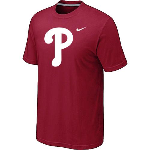 Cheap Philadelphia Phillies Heathered Red Nike Blended MLB Baseball T-Shirt For Sale