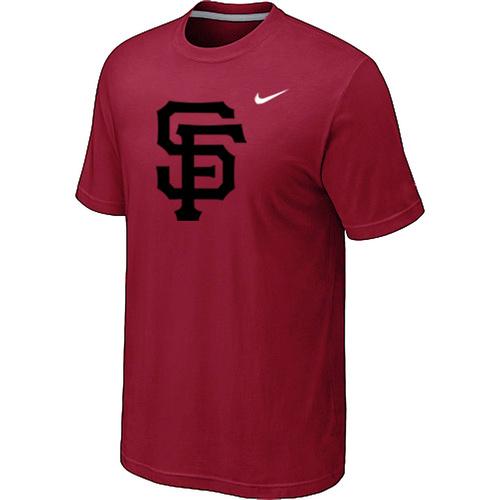 Cheap San Francisco Giants Heathered Red Nike Blended MLB Baseball T-Shirt For Sale