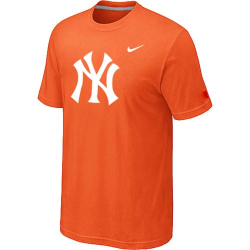 Cheap New York Yankees Heathered Orange Nike Blended MLB Baseball T-Shirt For Sale