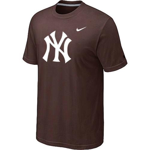 Cheap New York Yankees Heathered Brown Nike Blended MLB Baseball T-Shirt For Sale
