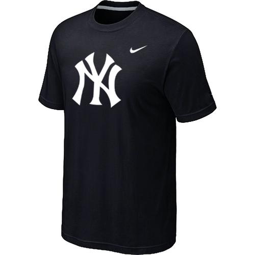 Cheap New York Yankees Heathered Black Nike Blended MLB Baseball T-Shirt For Sale