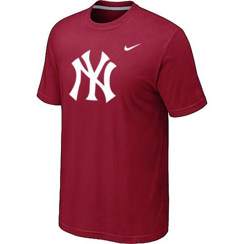 Cheap New York Yankees Heathered Red Nike Blended MLB Baseball T-Shirt For Sale