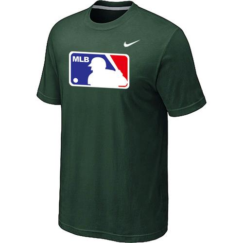 Cheap MLB Logo Heathered Nike D.Green Blended MLB Baseball T-Shirt For Sale