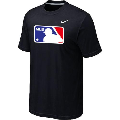 Cheap MLB Logo Heathered Nike Black Blended MLB Baseball T-Shirt For Sale
