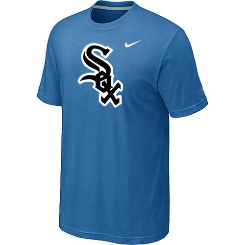 Cheap Chicago White Sox Nike Heathered light Blue Club Logo MLB Baseball T-Shirt For Sale
