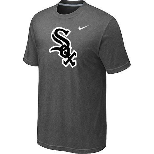 Cheap Chicago White Sox Nike Heathered D.Grey Club Logo MLB Baseball T-Shirt For Sale
