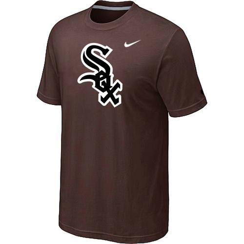 Cheap Chicago White Sox Nike Heathered Brown Club Logo MLB Baseball T-Shirt For Sale
