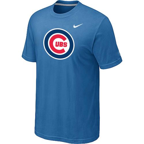 Cheap Chicago Cubs Nike Heathered light Blue Club Logo MLB Baseball T-Shirt For Sale