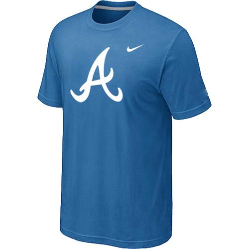 Cheap Atlanta Braves Heathered Nike light Blue Blended MLB Baseball T-Shirt For Sale