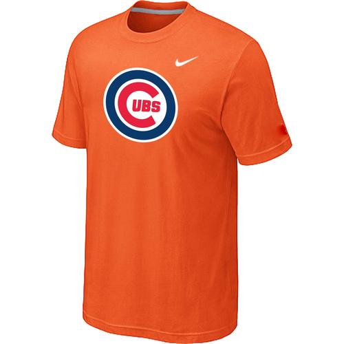Cheap Chicago Cubs Nike Heathered Orange Club Logo MLB Baseball T-Shirt For Sale