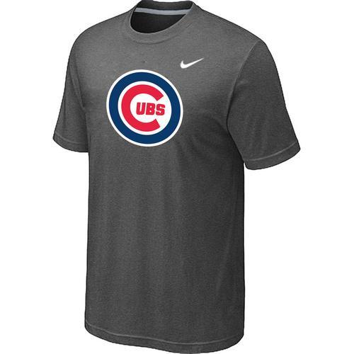Cheap Chicago Cubs Nike Heathered D.Grey Club Logo MLB Baseball T-Shirt For Sale