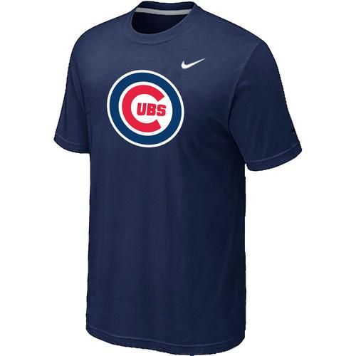 Cheap Chicago Cubs Nike Heathered D.Blue Club Logo MLB Baseball T-Shirt For Sale