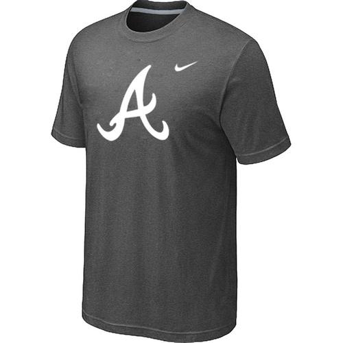 Cheap Atlanta Braves Heathered Nike D.Grey Blended MLB Baseball T-Shirt For Sale