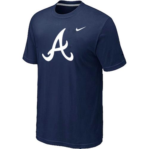 Cheap Atlanta Braves Heathered Nike D.Blue Blended MLB Baseball T-Shirt For Sale