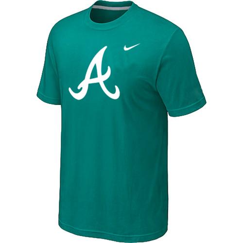 Cheap Atlanta Braves Heathered Nike Green Blended MLB Baseball T-Shirt For Sale