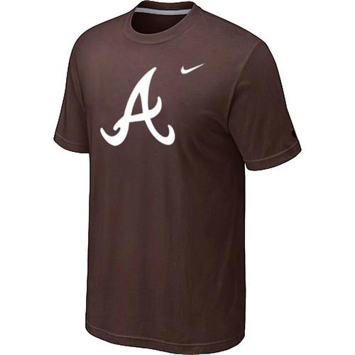 Cheap Atlanta Braves Heathered Nike Brown Blended MLB Baseball T-Shirt For Sale