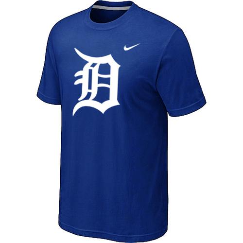 Cheap Detroit Tigers Heathered Blue Nike Blended MLB Baseball T-Shirt For Sale