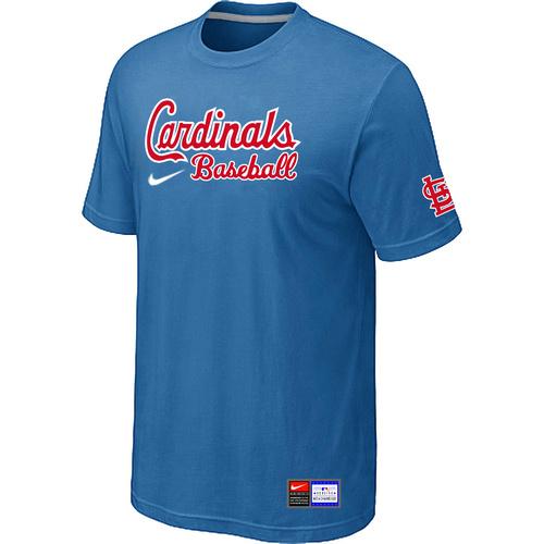 Cheap St. Louis Cardinals light Blue Nike Short Sleeve Practice T-Shirt For Sale