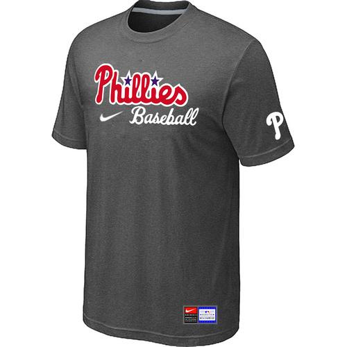 Cheap Philadelphia Phillies Nike Short Sleeve Practice T-Shirt D.Grey For Sale