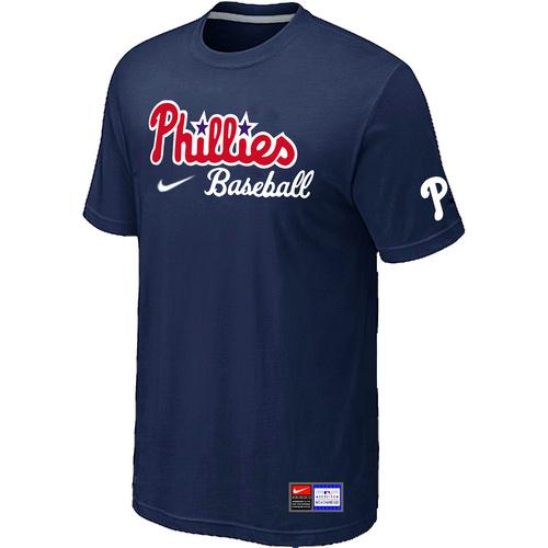 Cheap Philadelphia Phillies Nike Short Sleeve Practice T-Shirt D.Blue For Sale