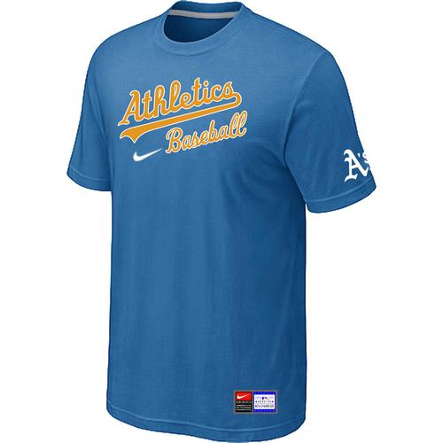 Cheap Oakland Athletics light Blue Nike Short Sleeve Practice T-Shirt For Sale