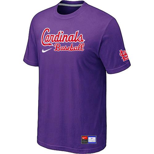 Cheap St. Louis Cardinals Purple Nike Short Sleeve Practice T-Shirt For Sale
