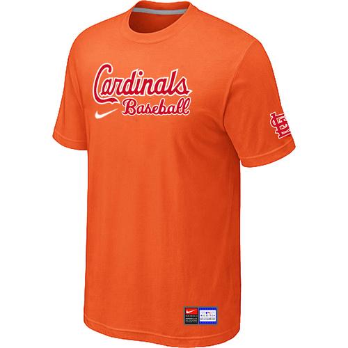 Cheap St. Louis Cardinals Orange Nike Short Sleeve Practice T-Shirt For Sale